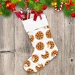 Illustrated Butter Cookies With Chocolate Chip Pattern Christmas Stocking
