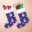 Cheerful Snowman With Colorful Scarf And Christmas Balls Christmas Stocking