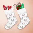 Christmas Reindeer With Red Nose And Lights On Antlers Christmas Stocking
