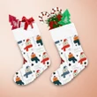 Christmas And New Year Bear Trees Decor Elements Christmas Stocking