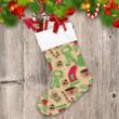 Christmas Scarf Buicuit Holly And Sock Christmas Stocking