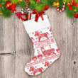 Pixel Knitted Pattern With Gravy Train Gifts Hearts Rocking Pony Horse Christmas Stocking