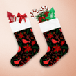 Christmas Leaves Winter Birds And Berries Christmas Stocking