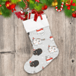 Cat In Snow For Winter Christmas And New Year Christmas Stocking
