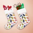 Adorable Winter Pattern With Colorful Gloves Illustration Christmas Stocking