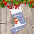 Christmas Snowman In Red Hat And Scarf Christmas Stocking