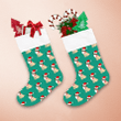 Old Pug In Christmas Costume On The Green Christmas Stocking