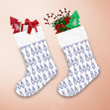 Doodle Style Christmas And New Year Characters Pattern Christmas Stocking