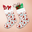 Christmas Letters And Santa Claus Go Skiing Design Christmas Stocking