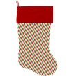 Cool Green And Red Pinstripes Christmas Stocking Christmas Gift