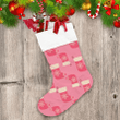 Pink Christmas Socks With White Snowflake Christmas Stocking