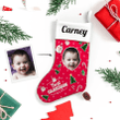 Custom Face Christmas Stocking Christmas Gift Best Grandson With Text