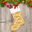 Christmas Tacos With Santa Claus Hat Hnd Candy Cane Christmas Stocking