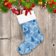 Beautiful Forest Animals And Snowflakes In Blue Shades Christmas Stocking