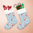 Christmas Themed With Santa Boxes Of Gifts And Snowflakes Christmas Stocking