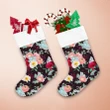 Winter Bouquets Of Peony And Black Berries Christmas Stocking