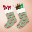Merry Christmas With Red Scarf And Snowflake Christmas Stocking