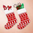 Snowflakes Candies And Christmas Trees Christmas Stocking