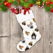 Theme Christmas Happiness Penguin And Socks Christmas Stocking