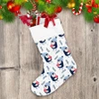 Christmas Penguins With Gifts And Snowflakes Christmas Stocking