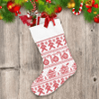 Gingerbread Man Christmas Candy Cane And House Christmas Stocking