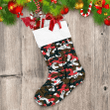 Camouflage Abstract Christmas With Tree Branches Christmas Stocking