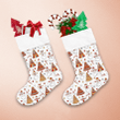 Xmas Cute Snowman Christmas Trees And Stars Christmas Stocking