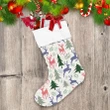 Christmas Winter With Deer Tree And Leaf Christmas Stocking