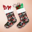 Camouflage Abstract Christmas With Tree Branches Christmas Stocking