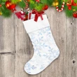 Light Blue Watercolor Painting Snowflakes Element Christmas Stocking