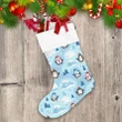 Theme Christmas Penguin And Winter House Christmas Stocking