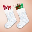 Light Blue Watercolor Painting Snowflakes Element Christmas Stocking
