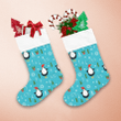Christmas Winter Cute Pengguins And Decorative Elements Christmas Stocking