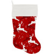Dancing Reindeer Red And White Christmas Stocking Christmas Gift