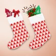 Geomectric Santa Claus Head Christmas Red And White Design Christmas Stocking