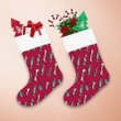 Christmas Sweets Candy And Bone On Red Christmas Stocking
