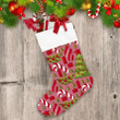 Candy Cane Christmas Tree And Gift Christmas Stocking