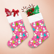 Colorful Snowman Christmas Tree In Holiday Christmas Stocking