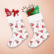 Cute Bulldog In Red Santa's Gift Bag And Candy (2) Christmas Stocking