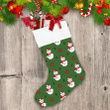 Christmas Snowman In Santa Hat And Scarf Christmas Stocking