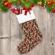 Military Camouflage Abstract Christmas Green And Red Christmas Stocking