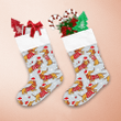 Dachshund In Santa Hats And Striped Jersey Christmas Stocking