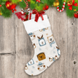 Theme Festival Cute Winter Bears In Hat With Scarf Christmas Stocking