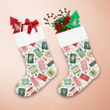 Decorative Christmas With Gifts Berries Holly Leaves Snow Balls Christmas Stocking