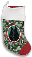 Belgian Sheepdog Portrait Tree Candy Cane Christmas Stocking Christmas Gift