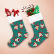 Corgi Santa Claus With Red Scarf On Green Background Xmas Themed Christmas Stocking