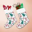 Christmas With Horse Santa Claus And Tree Cartoon Style Christmas Stocking Christmas Gift