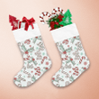 Colorful Candies Snowflakes And Christmas Mistletoe Christmas Stocking