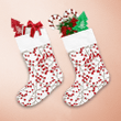 Ideal Christmas Plant Red Berries Art On White Background Christmas Stocking