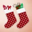 All In Red Smile Gnomes Background Pattern Christmas Stocking